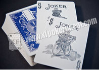 O póquer marcado do cabo flexível de Dura do prestígio da bicicleta carda cartões vermelhos e azuis da fraude do póquer