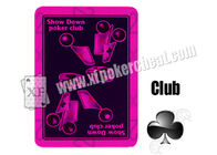Índice invisível do jumbo do clube do póquer dos cartões de jogo da mostra de Modiano para baixo