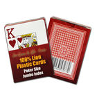 2 cartões de engano do póquer do entretenimento invisível enorme dos cartões de jogo do leão do índice