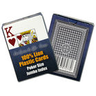 2 cartões de engano do póquer do entretenimento invisível enorme dos cartões de jogo do leão do índice