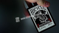 Cartões de jogo plásticos de Ellusionist do tigre preto da bicicleta com marcações da tinta invisível