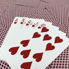 Cartões de jogo plásticos vermelhos do PVC No.999 para os jogos 58 * 88mm do casino