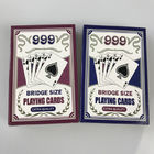 Cartões de jogo plásticos vermelhos do PVC No.999 para os jogos 58 * 88mm do casino