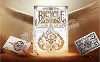 O arco de papel da bicicleta dobra a cor cinzenta 8.8*6.3cm dos cartões de jogo do pôquer