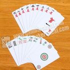 Cartões de jogo invisíveis de Mahjong do papel preto e branco do PVC para o analisador do pôquer