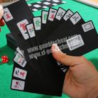 Cartões de jogo invisíveis de Mahjong do papel preto e branco do PVC para o analisador do pôquer