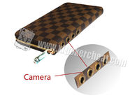 Câmera da lente do dobro da carteira do LV do couro de Brown para o analisador 30 - 40cm do póquer