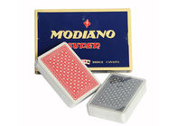 O póquer marcado super de Flori da ponte plástica italiana de Ramino carda o índice azul vermelho
