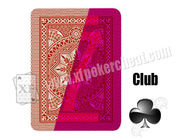O plástico do jumbo de Modiano 4 do póquer de Itália marcou cartões de jogo invisíveis para a mostra mágica