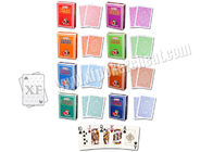 Cartões de jogo vermelhos de jogo de Itália Modiano Texas Holdem dos suportes do plástico