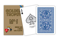 Cartões de jogo de jogo da categoria do casino dos suportes do troféu dourado plástico de Modiano