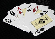 Cartões de jogo enormes azuis vermelhos de jogo da cara do plástico 2818 de Fournier dos suportes da mágica