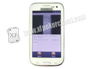 Analisador marcado dos cartões de jogo da fraude do póquer do telefone móvel de Samsung S4 dispositivo branco