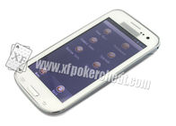 Analisador marcado dos cartões de jogo da fraude do póquer do telefone móvel de Samsung S4 dispositivo branco