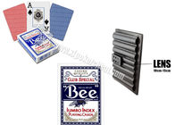 Eco - cartões marcados do póquer do tamanho largo amigável da abelha/cartões de jogo enormes do índice
