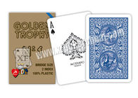 Do lado dourado plástico do cartão do troféu de Itália 100% cartões marcados do póquer Modiano