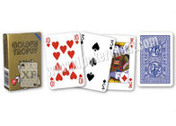 Do plástico dourado do troféu de Modiano do italiano cartões marcados do póquer para o leitor de cartão do póquer
