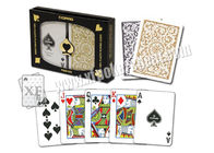 O ouro de Brasil Copag/preto 1546 marcou cartões do póquer, cartões de jogo do espião