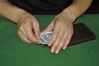 Dispositivo de couro preto da fraude do póquer da carteira do estilo do homem, ferramentas da fraude do póquer