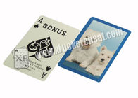 Cartões marcados do póquer do papel mágico do teste padrão do cão do bônus para o analisador do póquer