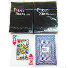 Cartão de jogo plástico do vermelho azul da estrela do póquer para suportes de jogo com índice de 2 jumbos