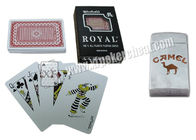 Cartões marcados profissionais do póquer, cartões de jogo plásticos reais dos jogos do casino