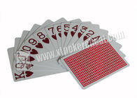 O casino feito sob encomenda de Itália Modiano marcou cartões do póquer com o vermelho/azul coloridos