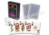 Cartões de jogo marcados de jogo do acetato do póquer da platina de Modiano do italiano plástico enorme