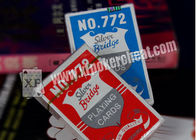 Cartões de jogo plásticos de prata de jogo da ponte dos suportes do casino feito sob encomenda, ISO9001