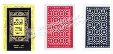 Cartões de jogo invisíveis plásticos de P.R.C CNROYAL para o analisador do pôquer e as lentes de contato
