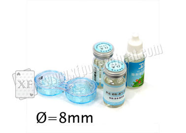 lentes de contato UV da tinta invisível de 8mm, lentes de contato marcadas dos cartões