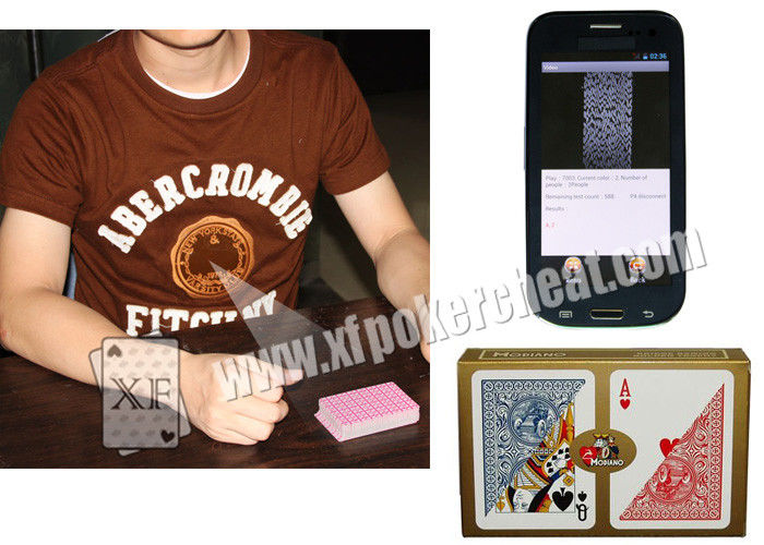 Câmeras alaranjadas do IR do t-shirt do varredor marcado do póquer dos cartões de jogo com a lente quatro